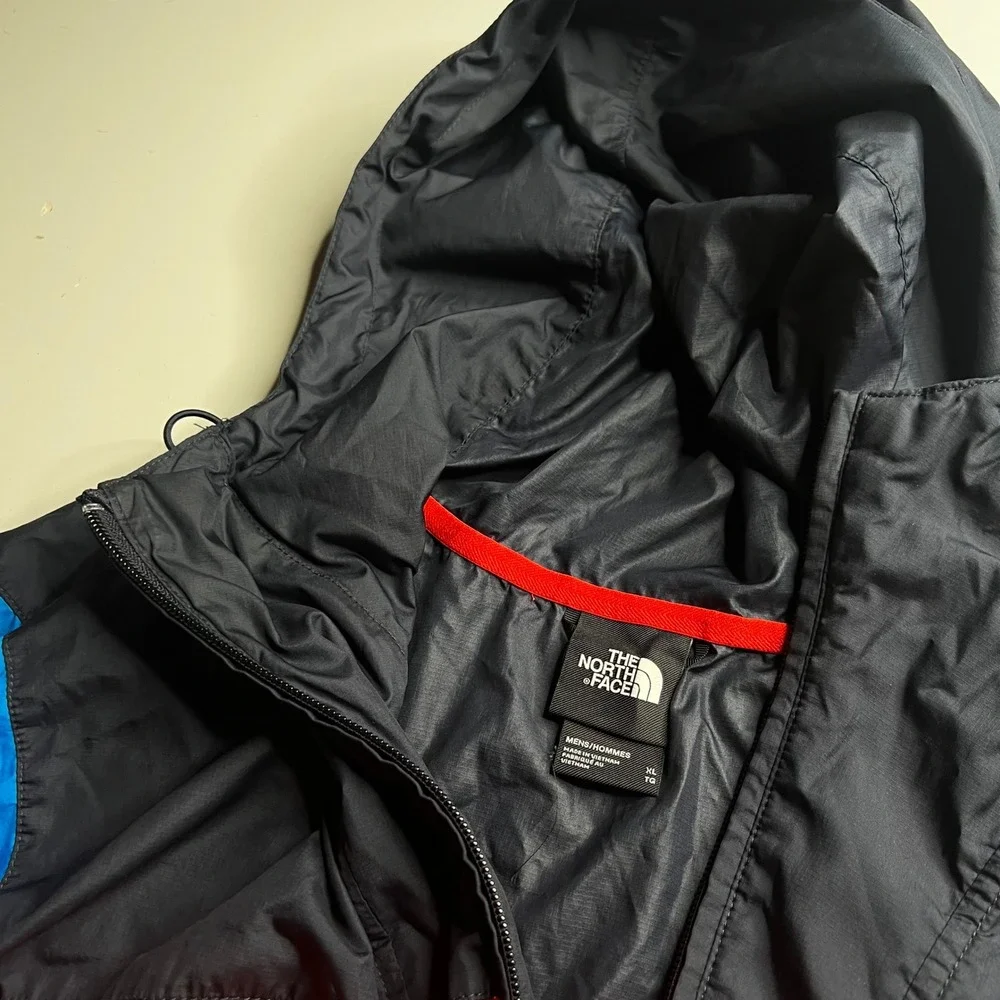 The North Face IC USA Windbreaker Anorak Red Blue Half Zip Pullover Mens XL